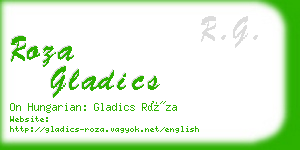 roza gladics business card